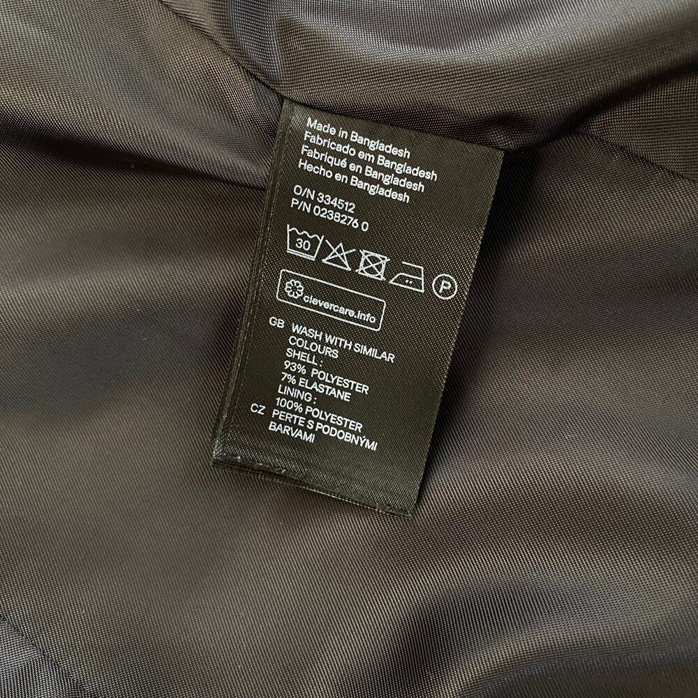 H&M Black Structured Open Front Blazer, Size 8 - image 5